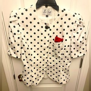 Vintage polka dot blazer, size 12, great condition